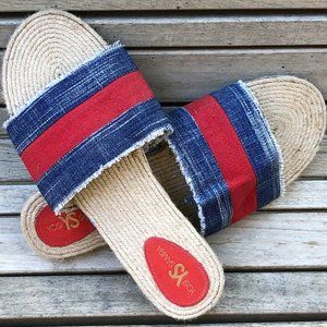 YOSI SAMRA Reese Slides English Red/Mezzo Blue 11
